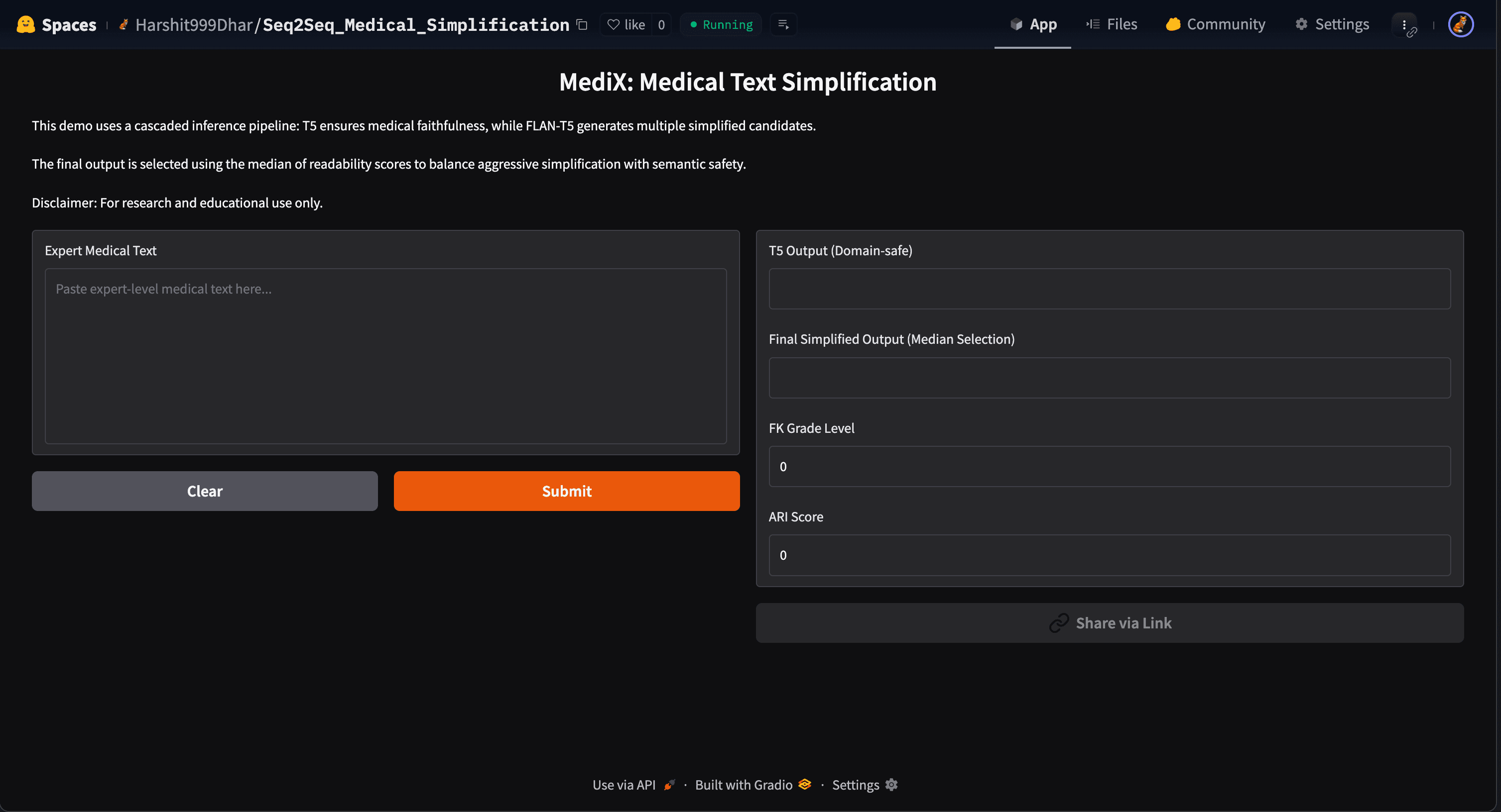 MediX — Medical Text Simplification